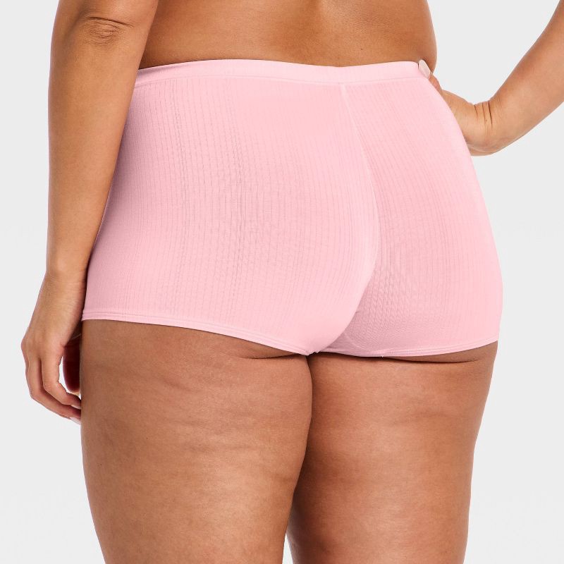 slide 5 of 5, Women's Modal Blend Boy Shorts Underwear - Auden™ Blush M, 1 ct