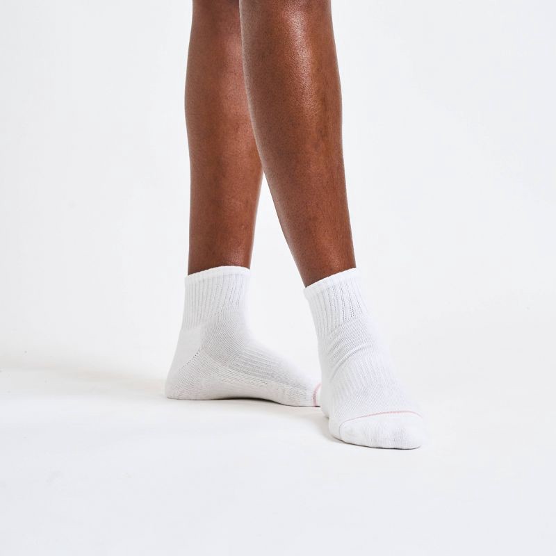 slide 3 of 3, Goldtoe Signature Collection Women's 6pk Modern Essentials Cotton Quarter Socks - White 6-9, 6 ct