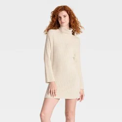 Women's Mini Sweater Dress - A New Day™ Oatmeal S