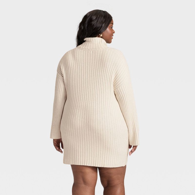 slide 2 of 3, Women's Mini Sweater Dress - A New Day™ Oatmeal XXL, 1 ct