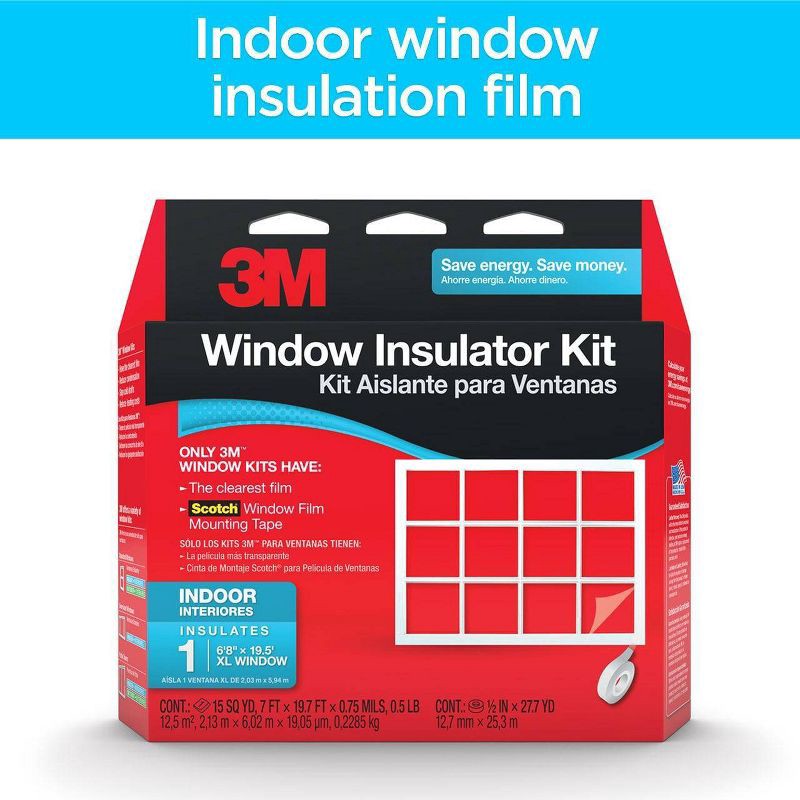 slide 1 of 10, 3M Company 3M Indoor Extra Large Window Insulator Kit, 1 ct