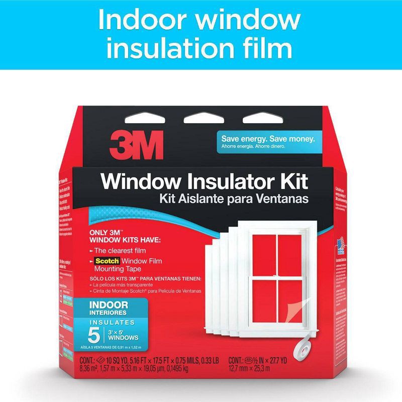 slide 1 of 7, 3M Company 3M 5pk Indoor Window Insulator Kit, 5 ct