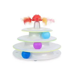 Catstages Tower of Tracks and Spinning Catnip Cat Interactive Toy: 9-Inch Height, 0.75 lb Weight