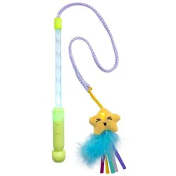 Catstages 1.57" Twinkle Star Light Up Cat Wand Teaser Toy: All Ages, Occupy, Pet Toy