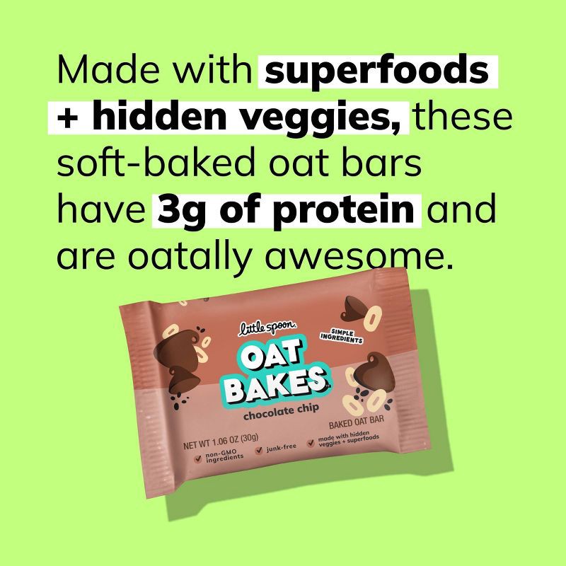 slide 4 of 7, Little Spoon Chocolate Chip Oat Bakes Kids' Snack Bars - 5.3oz/5ct, 5.3 oz, 5 ct