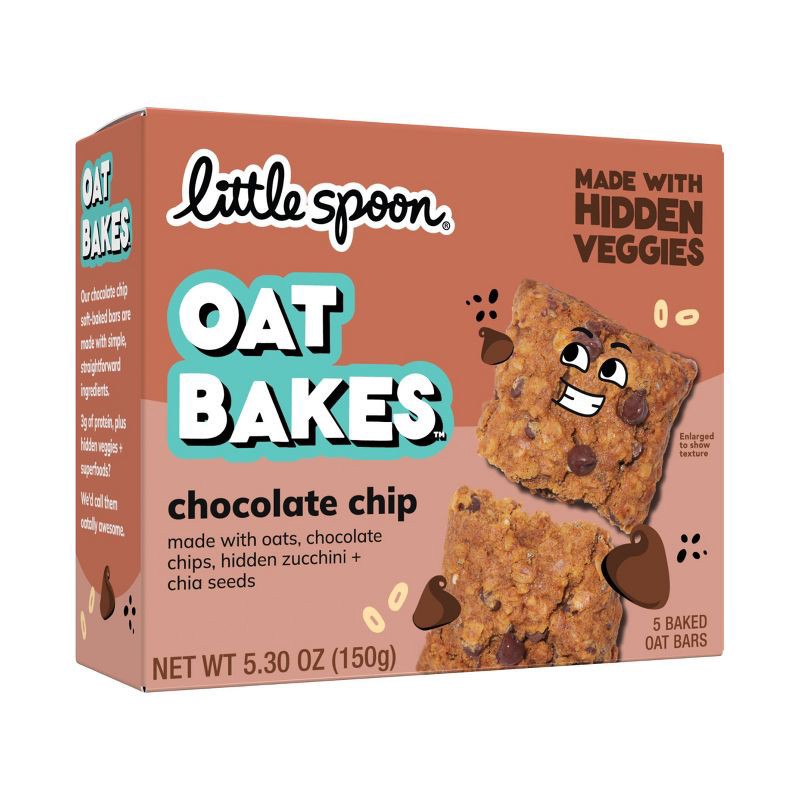 slide 7 of 7, Little Spoon Chocolate Chip Oat Bakes Kids' Snack Bars - 5.3oz/5ct, 5.3 oz, 5 ct