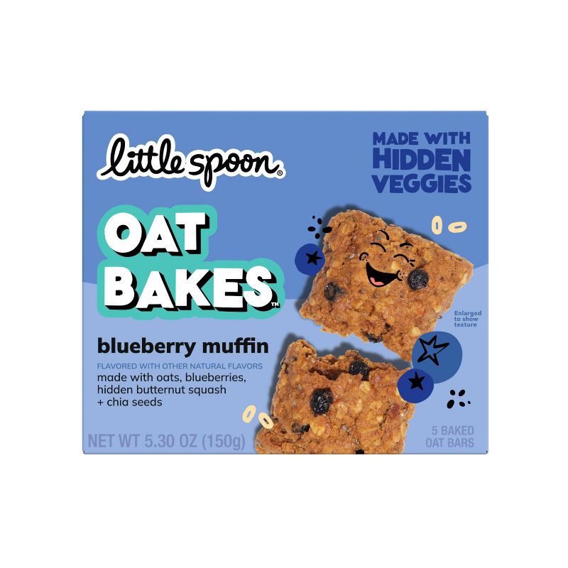 slide 7 of 7, Little Spoon Blueberry Muffin Baked Oat Baked Bar Kids' Snacks - 5.3oz/5ct, 5.3 oz, 5 ct