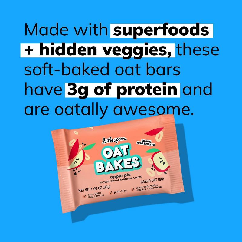 slide 4 of 7, Little Spoon Apple Pie Baked Oat Baked Bar Kids' Snacks - 5.3oz/5ct, 5.3 oz, 5 ct