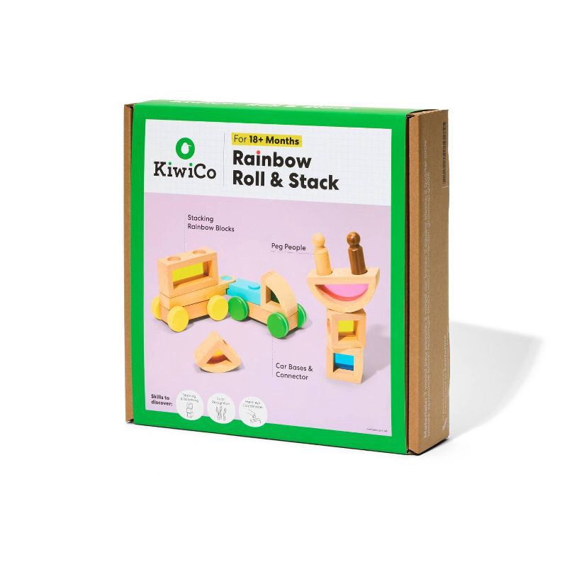 slide 4 of 11, KiwiCo Activity Play Center 18m+ - Rainbow Stack & Roll, 1 ct