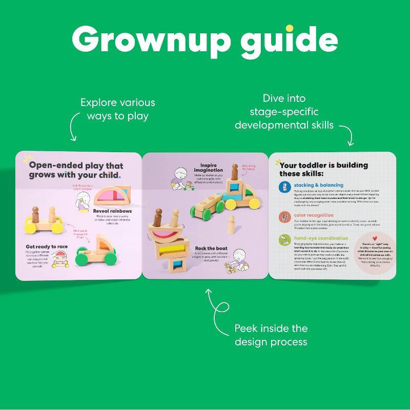 slide 9 of 11, KiwiCo Activity Play Center 18m+ - Rainbow Stack & Roll, 1 ct