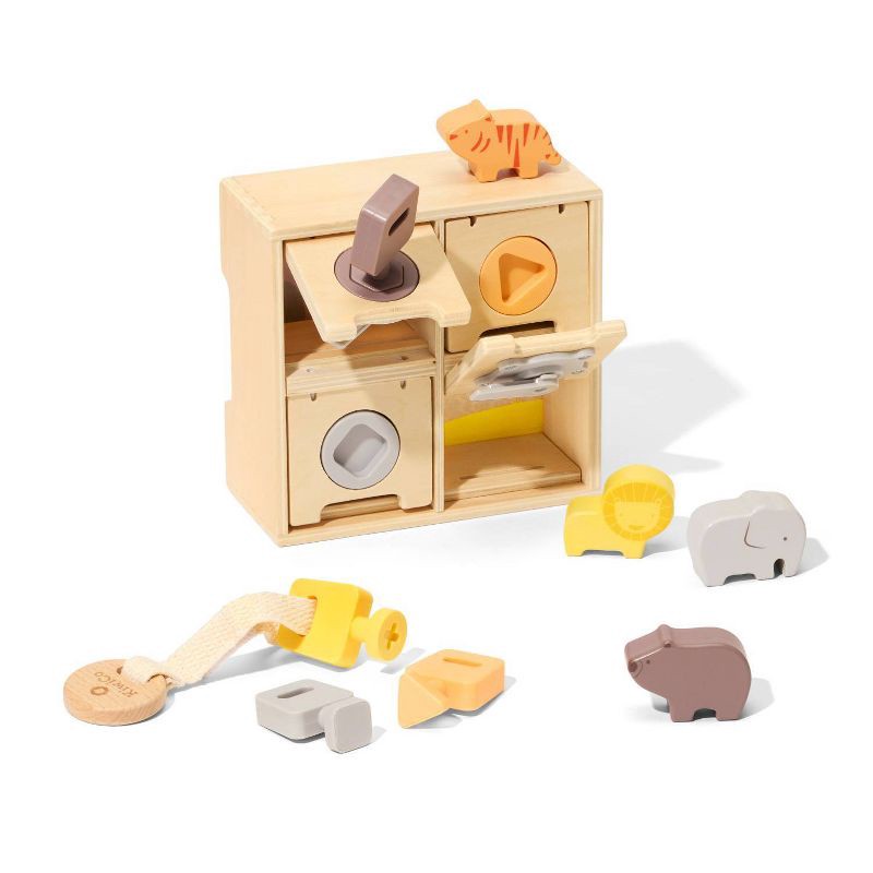 slide 2 of 10, KiwiCo Activity Play Center 24m+ - Peek-a-Zoo Puzzle Box 10pc, 10 ct