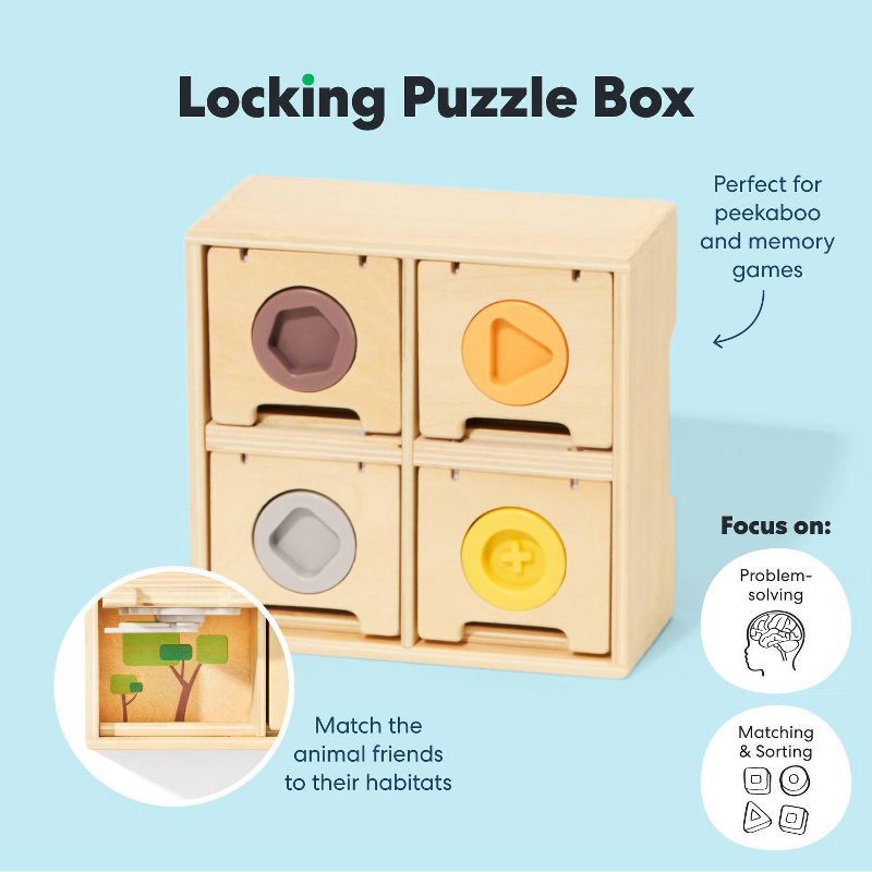 slide 5 of 10, KiwiCo Activity Play Center 24m+ - Peek-a-Zoo Puzzle Box 10pc, 10 ct