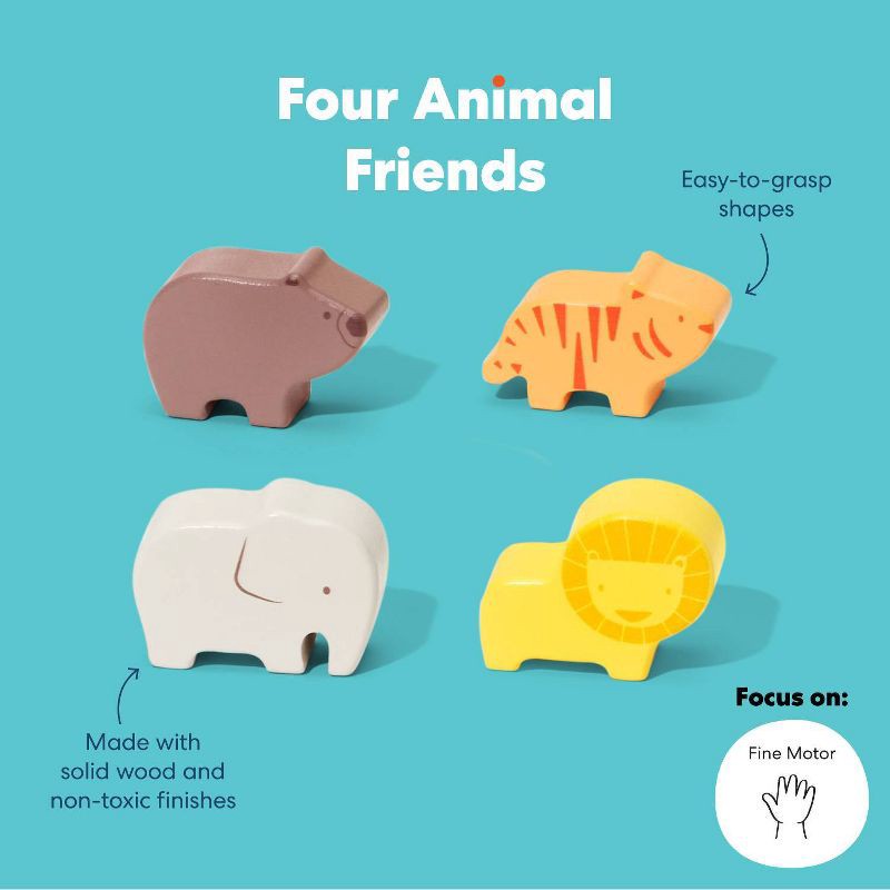 slide 7 of 10, KiwiCo Activity Play Center 24m+ - Peek-a-Zoo Puzzle Box 10pc, 10 ct