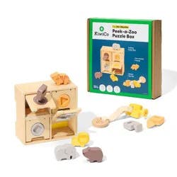 KiwiCo Activity Play Center 24m+ - Peek-a-Zoo Puzzle Box 10pc