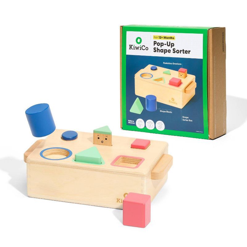 slide 1 of 11, KiwiCo Activity Play Center 12m+ - Pop-Up Shape Sorter 4pc, 4 ct