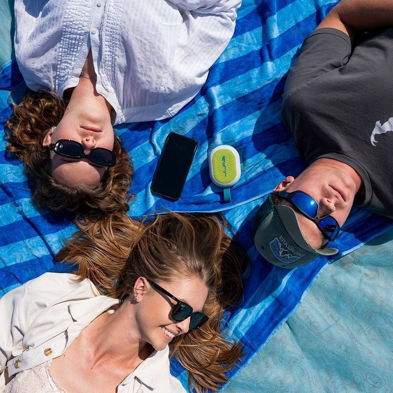 slide 5 of 9, JLab Pop Party Portable Speaker - Lime Green: Waterproof, USB-C, Bluetooth, LED Light, 1 ct