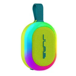 JLab Pop Party Portable Speaker - Lime Green: Waterproof, USB-C, Bluetooth, LED Light