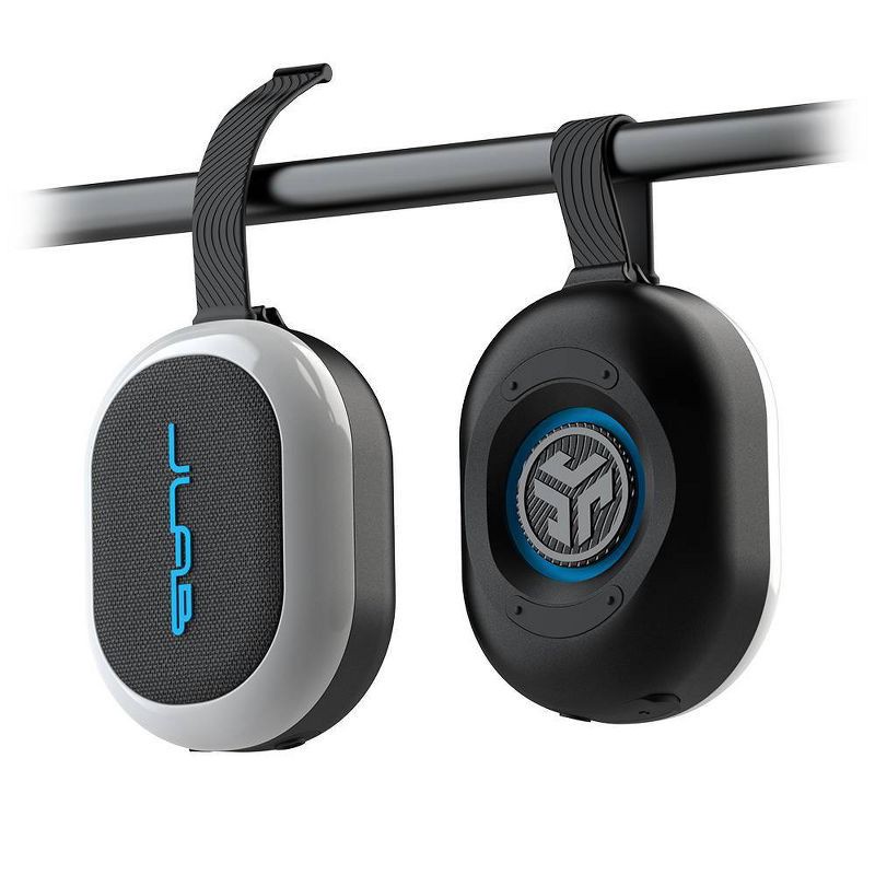 slide 5 of 6, JLab Pop Party Portable Speaker - Black: Bluetooth, Dual Pairing, LED Light, Waterproof, 1 ct