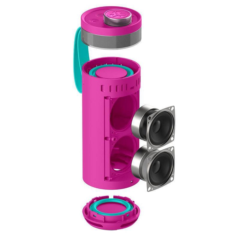 slide 3 of 8, JLab Go Party Portable Speaker - Pink: Bluetooth, Waterproof, LED Light, USB-C Charging, 1 ct
