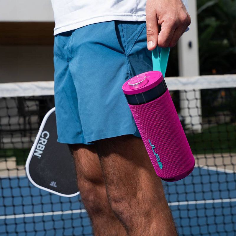 slide 8 of 8, JLab Go Party Portable Speaker - Pink: Bluetooth, Waterproof, LED Light, USB-C Charging, 1 ct