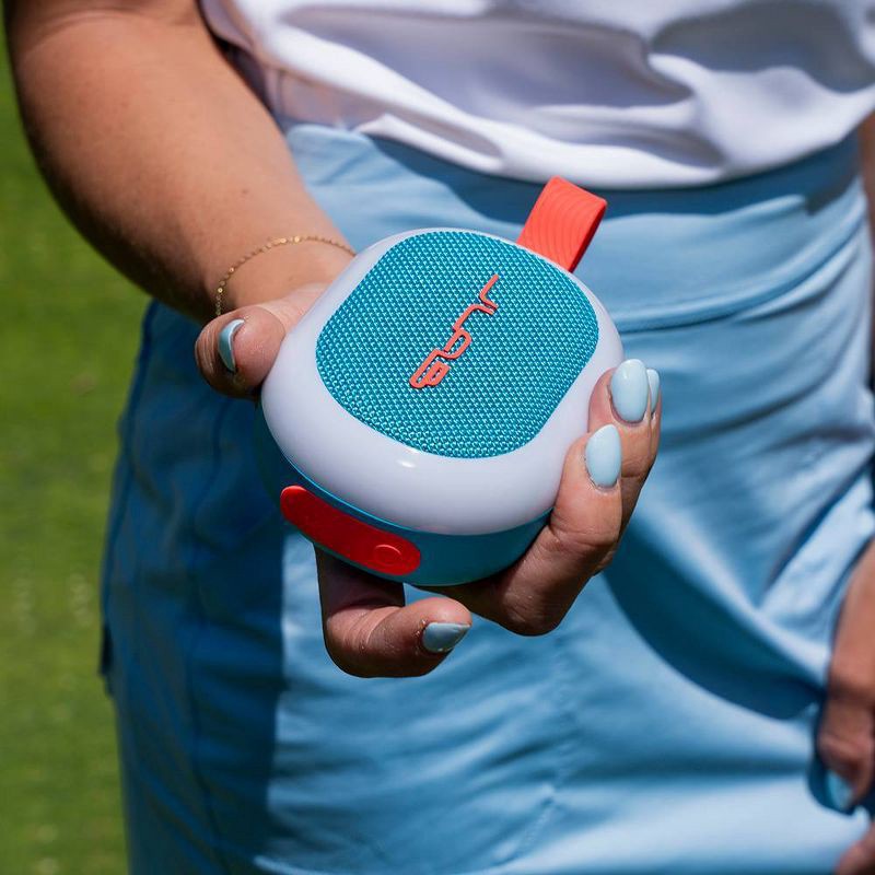 slide 5 of 8, JLab Pop Party Portable Speaker - Cyan, 1 ct