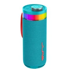 JLab Go Party Portable Speaker - Cyan: Bluetooth, Dual Pairing, Waterproof, USB-C Charging
