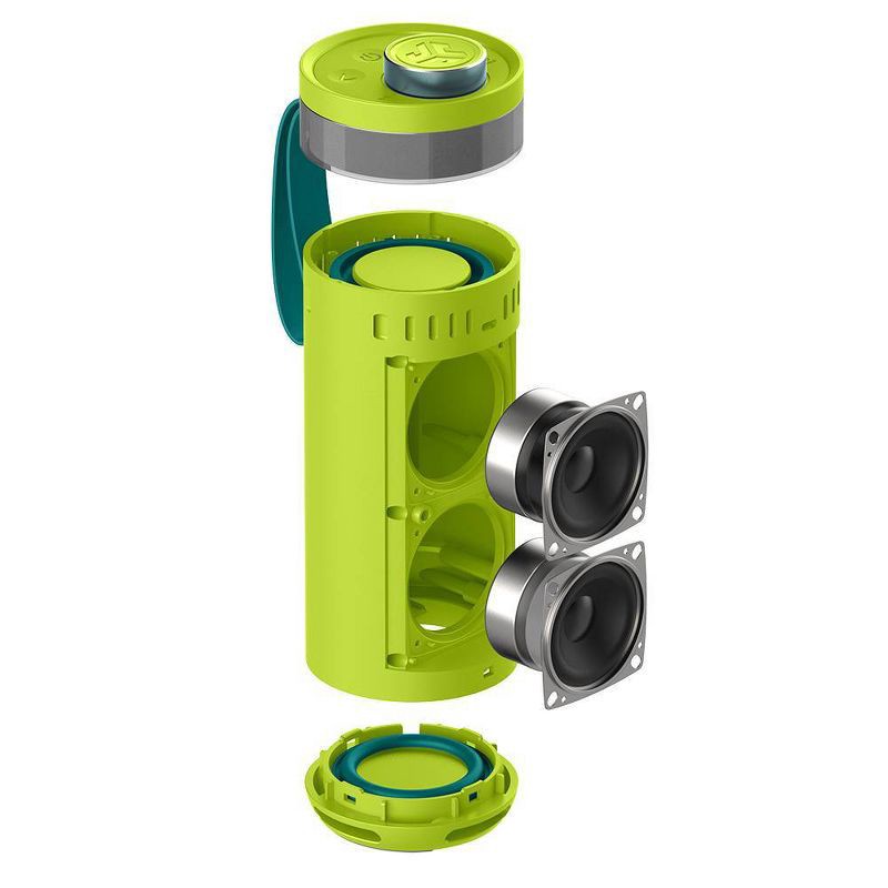 slide 3 of 8, JLab Go Party Portable Speaker - Lime Green: Bluetooth, Waterproof, USB-C Charging, 1 ct