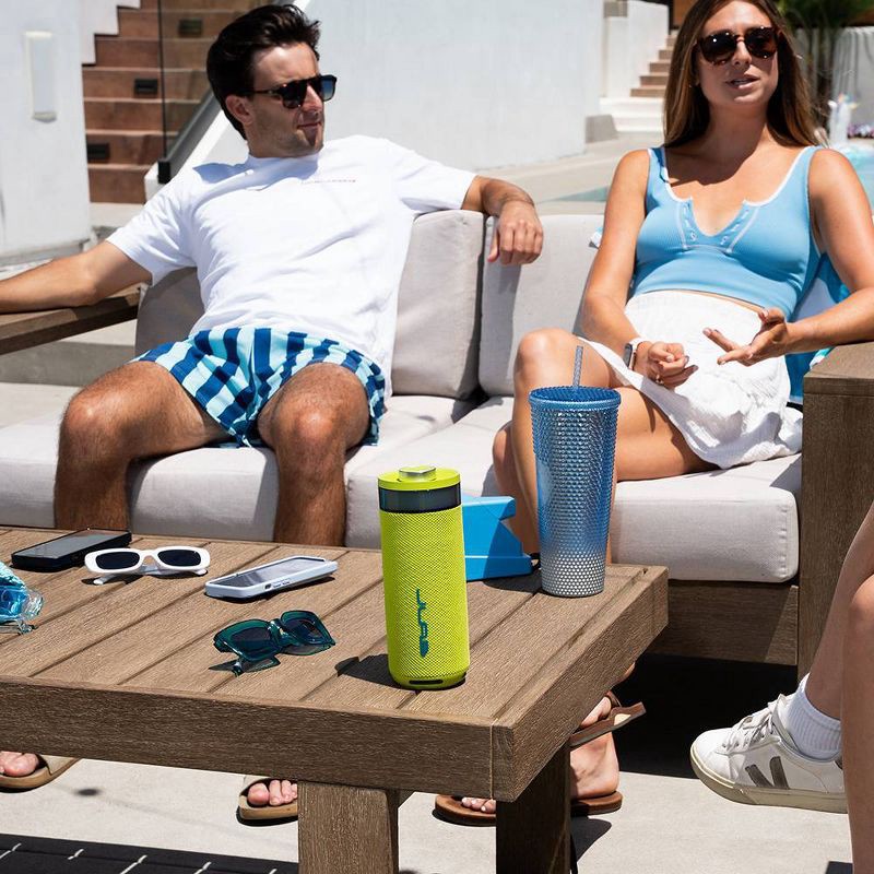 slide 5 of 8, JLab Go Party Portable Speaker - Lime Green: Bluetooth, Waterproof, USB-C Charging, 1 ct