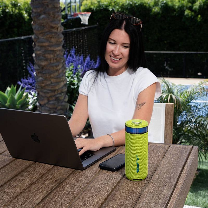 slide 6 of 8, JLab Go Party Portable Speaker - Lime Green: Bluetooth, Waterproof, USB-C Charging, 1 ct