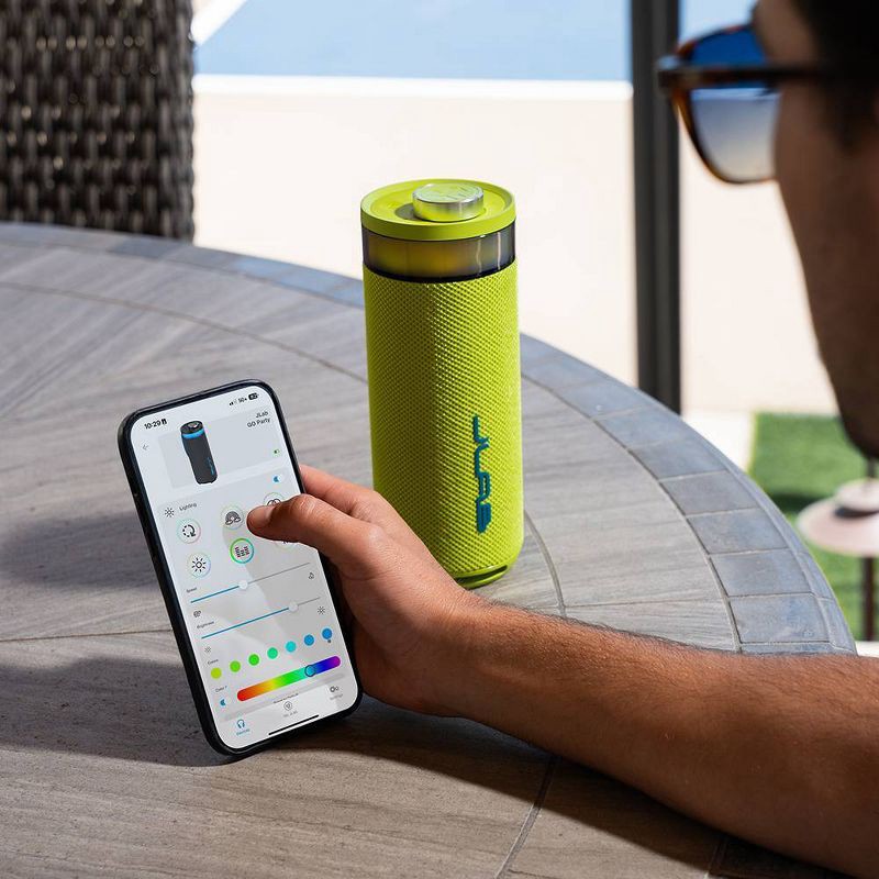 slide 7 of 8, JLab Go Party Portable Speaker - Lime Green: Bluetooth, Waterproof, USB-C Charging, 1 ct