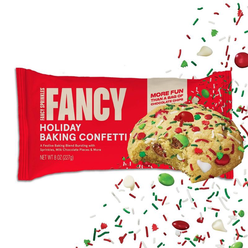slide 1 of 8, Fancy Sprinkles Holiday Baking Confetti with Sprinkles and Chocolate Chips - 8oz, 8 oz