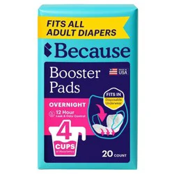 Because Booster Incontinence Pads - 20pk