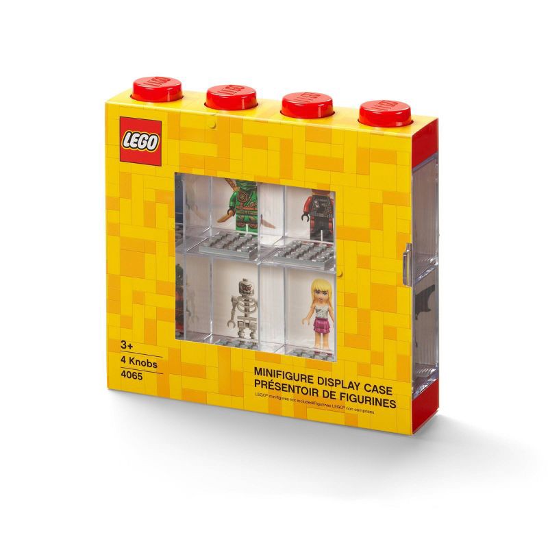 slide 2 of 4, LEGO Minifigure Small Display Case - Red: Creativity Building Kit Accessory, 1 ct
