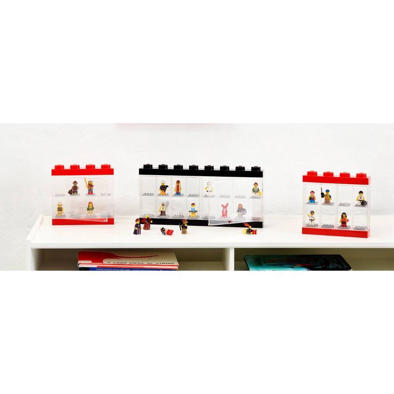 slide 4 of 4, LEGO Minifigure Small Display Case - Red: Creativity Building Kit Accessory, 1 ct