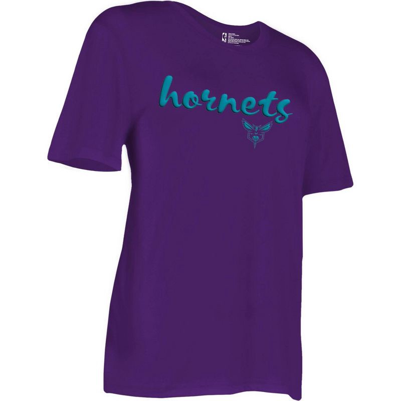 slide 3 of 4, NBA Charlotte Hornets Women's Short Sleeve Crew T-Shirt - M, 1 ct