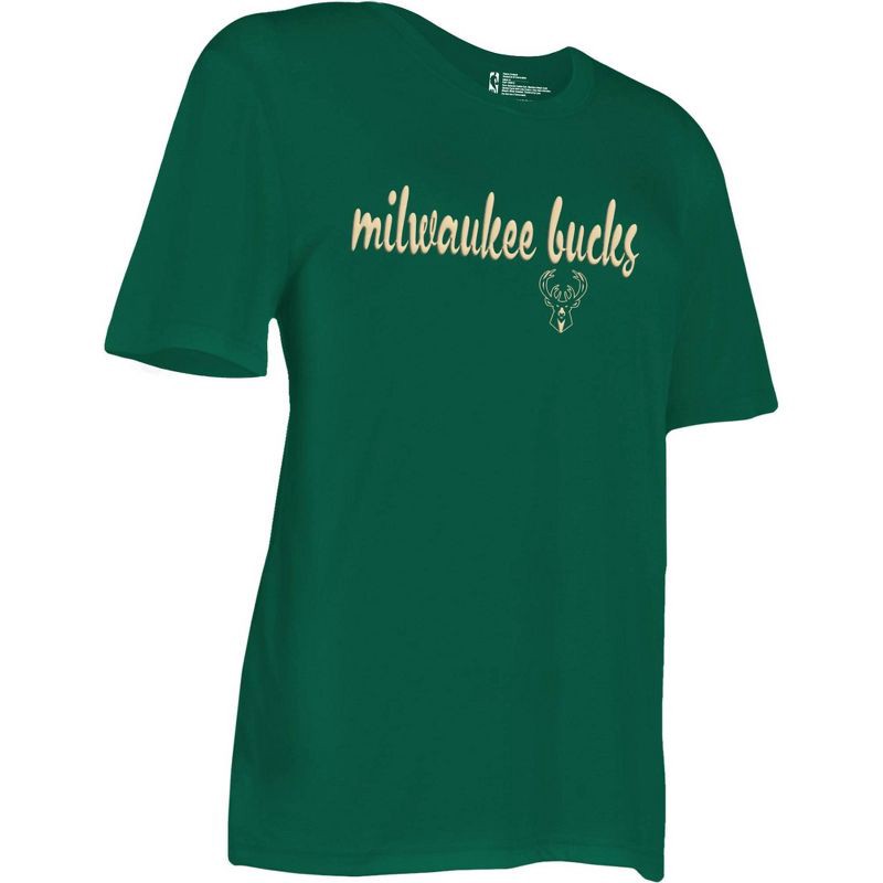 slide 2 of 4, NBA Milwaukee Bucks Women's Short Sleeve Crew T-Shirt - XL, 1 ct