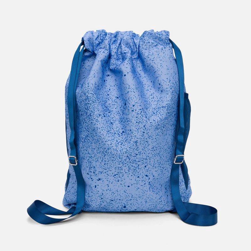 slide 3 of 9, Overtime Elite Cinch Sports Drawstring Bag with Shoe Compartment - Noise Ice Blue, 1 ct