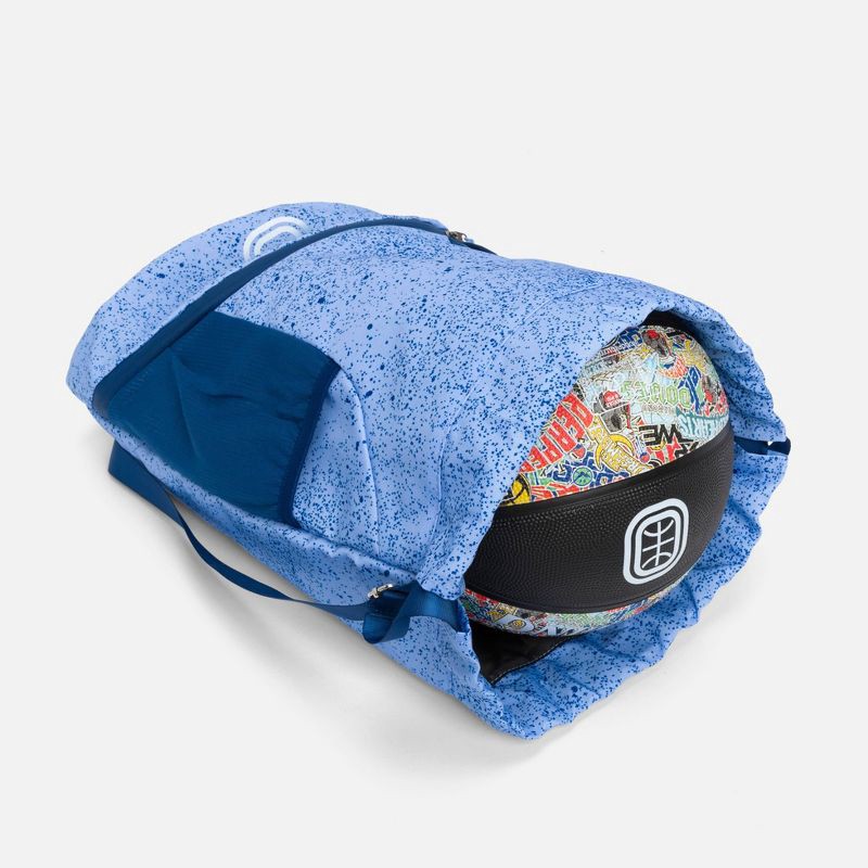 slide 4 of 9, Overtime Elite Cinch Sports Drawstring Bag with Shoe Compartment - Noise Ice Blue, 1 ct