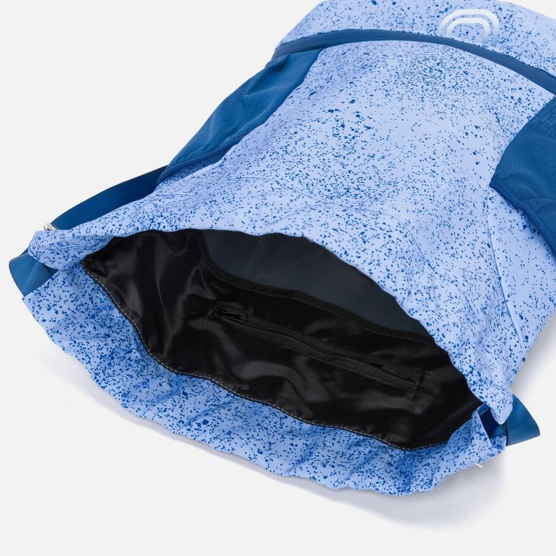 slide 5 of 9, Overtime Elite Cinch Sports Drawstring Bag with Shoe Compartment - Noise Ice Blue, 1 ct