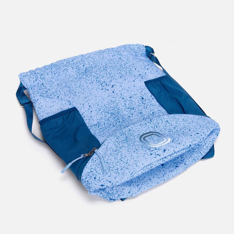 slide 6 of 9, Overtime Elite Cinch Sports Drawstring Bag with Shoe Compartment - Noise Ice Blue, 1 ct