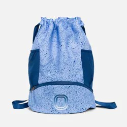 Overtime Elite Cinch Sports Drawstring Bag with Shoe Compartment - Noise Ice Blue