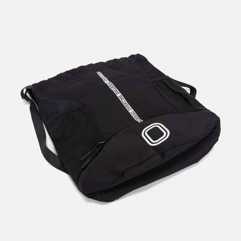 slide 5 of 8, Overtime Elite Cinch Sports Drawstring Bag with Shoe Compartment - Stacked O's Outline, 1 ct