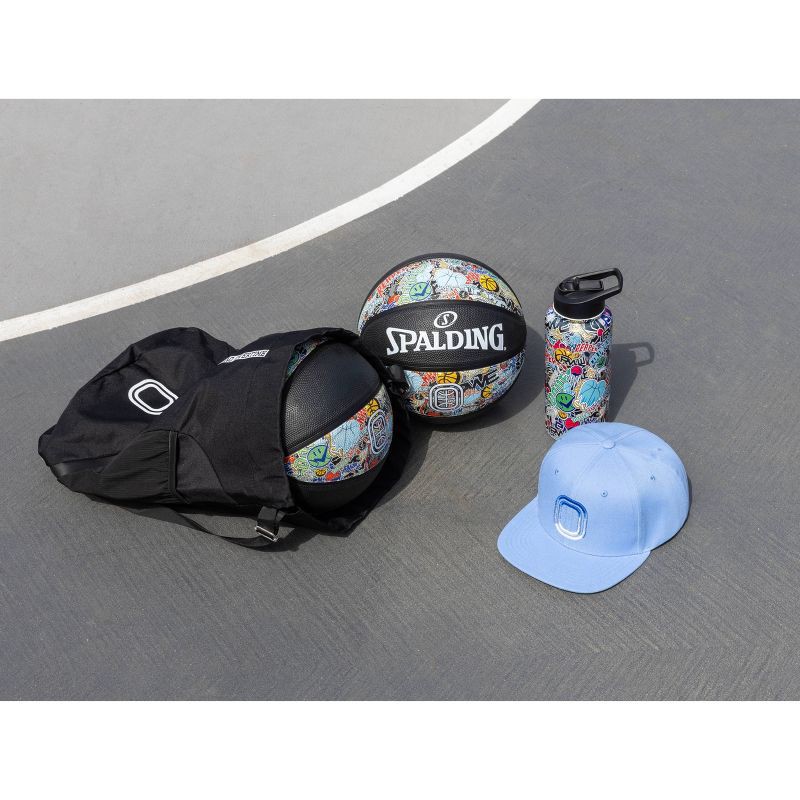 slide 7 of 8, Overtime Elite Cinch Sports Drawstring Bag with Shoe Compartment - Stacked O's Outline, 1 ct
