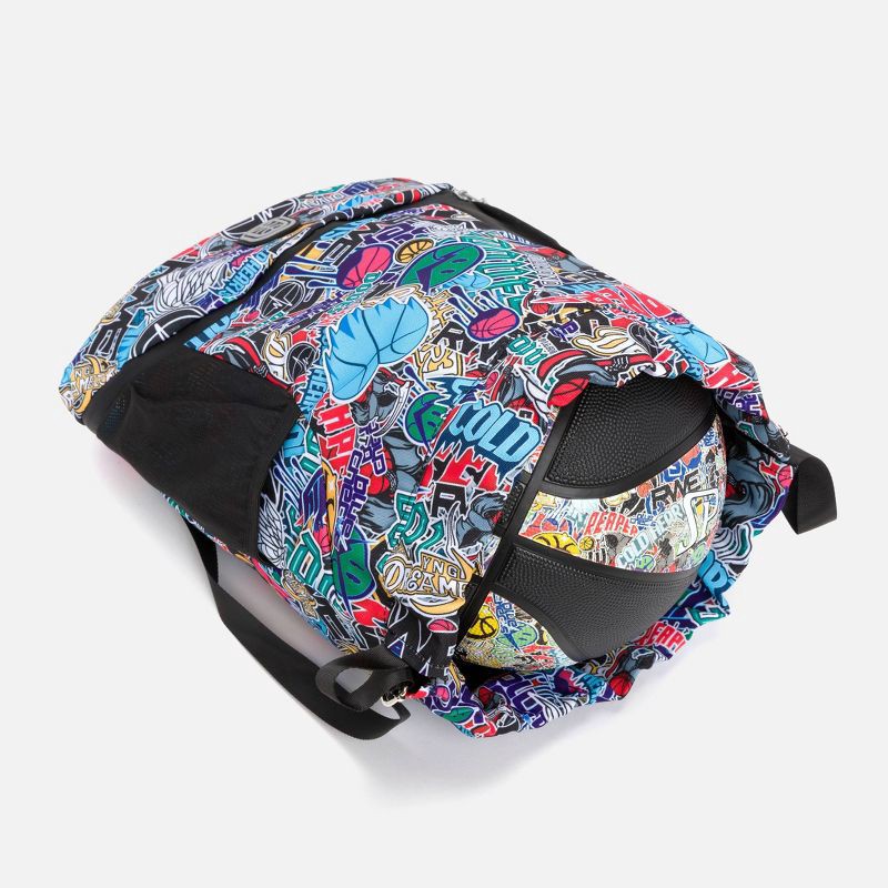 slide 4 of 9, Overtime Elite Cinch Sports Drawstring Bag with Shoe Compartment - Team Mash Up, 1 ct