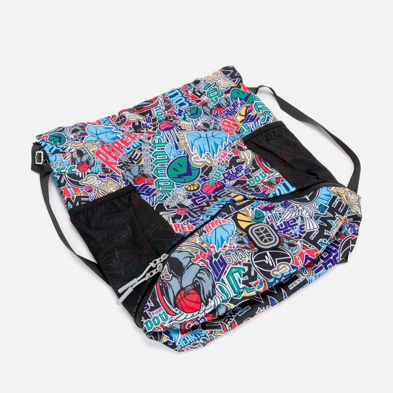 slide 5 of 9, Overtime Elite Cinch Sports Drawstring Bag with Shoe Compartment - Team Mash Up, 1 ct