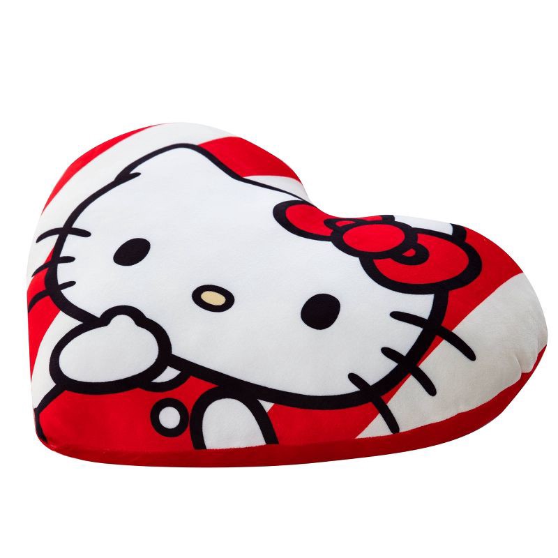 slide 2 of 3, Sanrio Hello Kitty Heart Shaped Plush Cloud Pillow, 1 ct