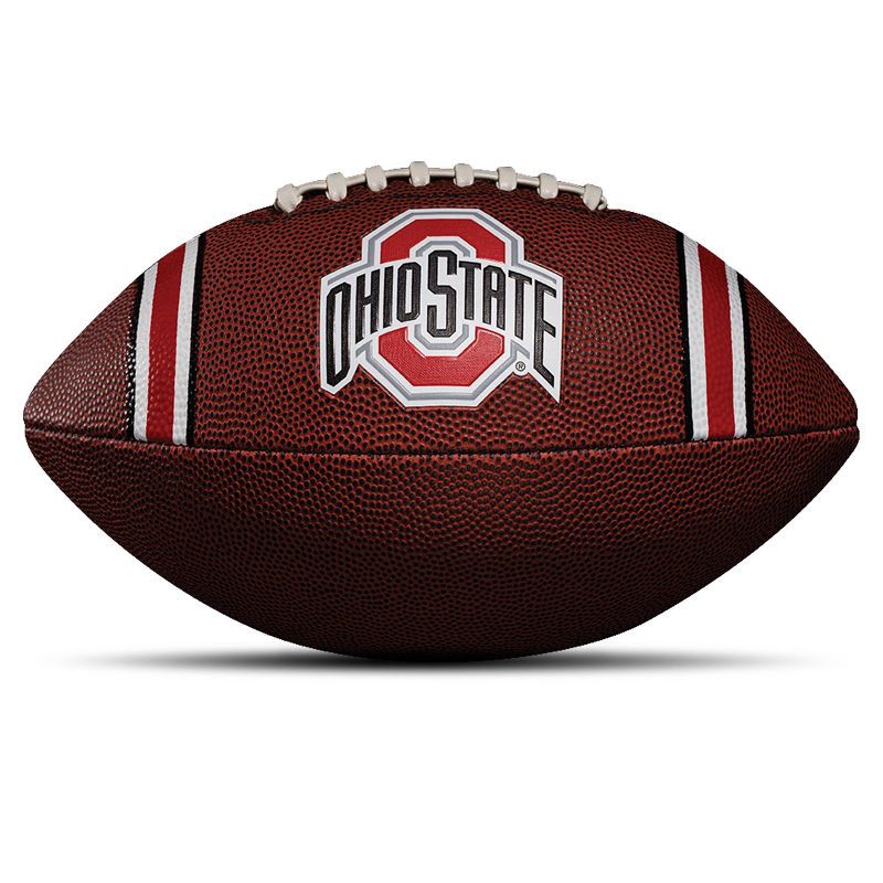slide 2 of 2, NCAA Ohio State Buckeyes Junior Football: Rubber Bladder, Ages 6+, 1 ct