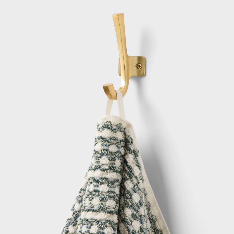 slide 7 of 7, 4pc Value Bathroom Towel Bundle Set (2 Bath + 2 Hand) Green Pattern - Threshold™, 4 ct