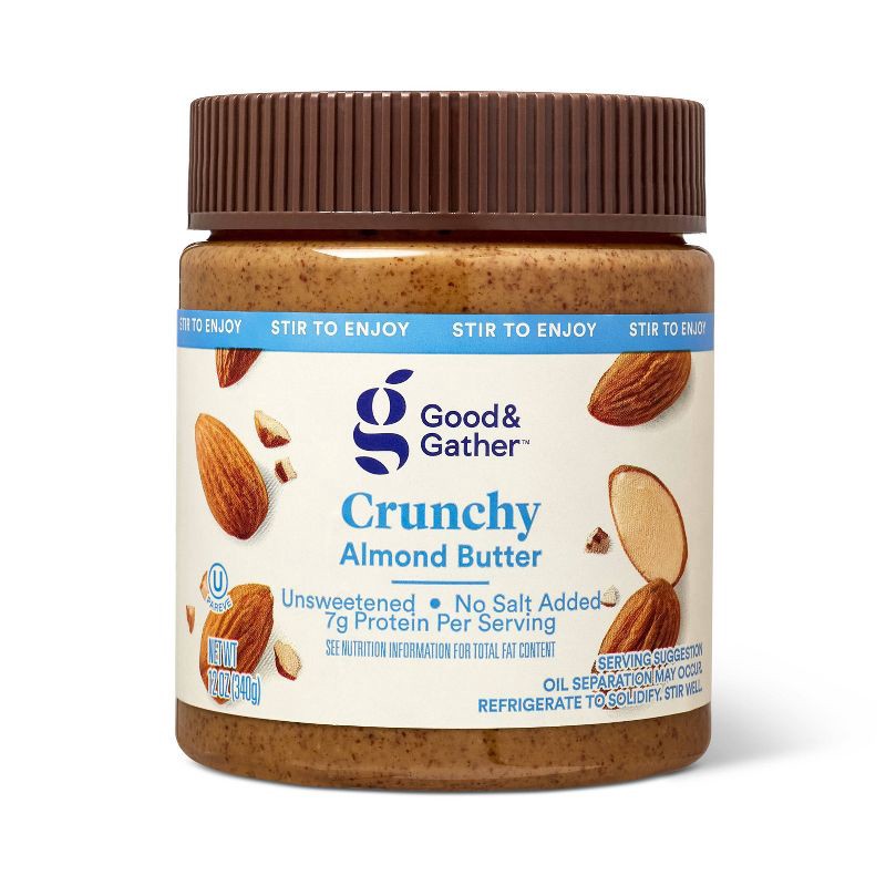 slide 1 of 5, Stir Crunchy Almond Butter - 12oz - Good & Gather™, 12 oz