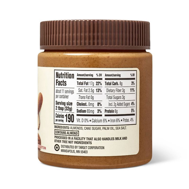 slide 2 of 5, No Stir Creamy Almond Butter - 12oz - Good & Gather™, 12 oz